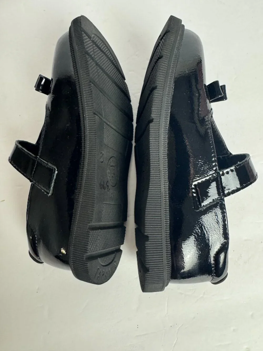NEW Taranis Girl Toddler Flat Shoes Bow & Strap Black Mary Janes Size 9.5 EU 26